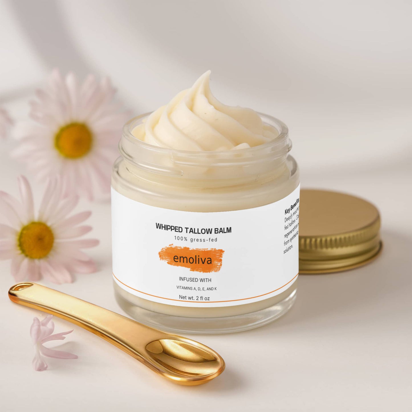 Whipped Grass-Fed Tallow Balm Vanilla Bean Soft Skin Balm